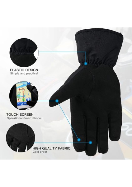 Siyah Stil Xl Beden Pro-Bıker Kış Motokros Motosiklet Eldiven Adam Dokunmatik Ekran Snowboard Biker Moto Su Geçirmez Rüzgar Geçirmez Koruyucu Eldivenler (Yurt Dışından) indirimleri