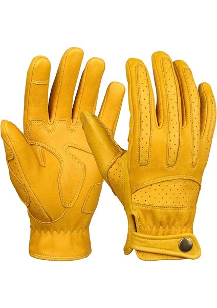 Sarı Stil S Beden Ozero Erkekler Motosiklet Eldivenleri Dokunmatik Ekran Sürme Yarış Eldivenleri Tam Parmak Nefes Kaymaz Motosiklet Motokros Guantes Eldiven (Yurt Dışından)