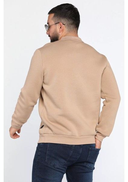 Erkek Polo Yaka Şardonlu Üç Iplik Sweatshirt modelleri