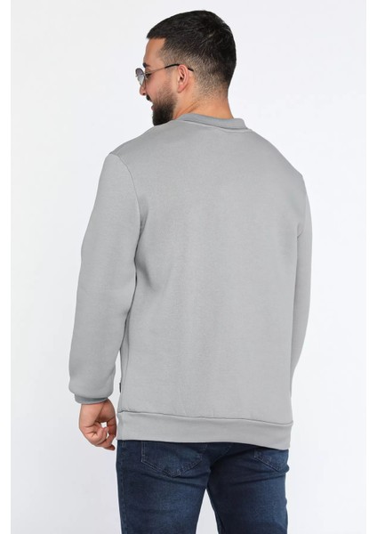 Erkek Polo Yaka Şardonlu Üç Iplik Sweatshirt modelleri
