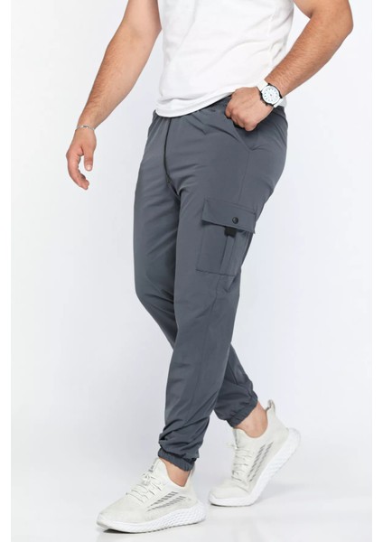 Bel ve Paça Lastikli Paraşüt Slim Fit Jogger Pantolon