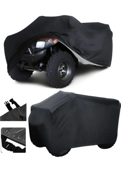 Siyah Kuba Promax 450 Atv Branda, Güvenli, Su Geçirmez Dayanıklı Kumaş