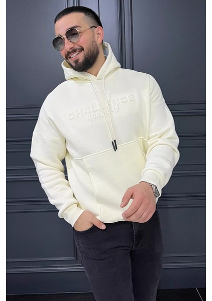 Kapüşonlu Kanguru Cepli Üç Iplik Şardonlu Erkek Sweatshirt fiyatları