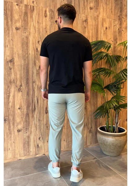 Bel ve Paça Lastikli Paraşüt Slim Fit Jogger Pantolon