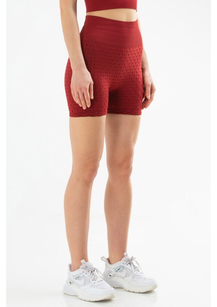Bordo Slim Fit Yüksek Bel Toparlayıcı Seamless Kadın Tayt SSE0001 modelleri