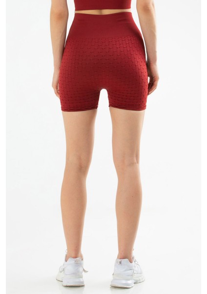 Bordo Slim Fit Yüksek Bel Toparlayıcı Seamless Kadın Tayt SSE0001 fırsatları