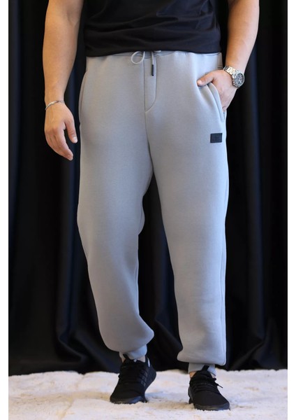 Bel Lastikli Üç Iplik Şardonlu Erkek Eşofman Altı