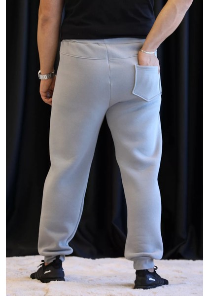 Bel Lastikli Üç Iplik Şardonlu Erkek Eşofman Altı modelleri