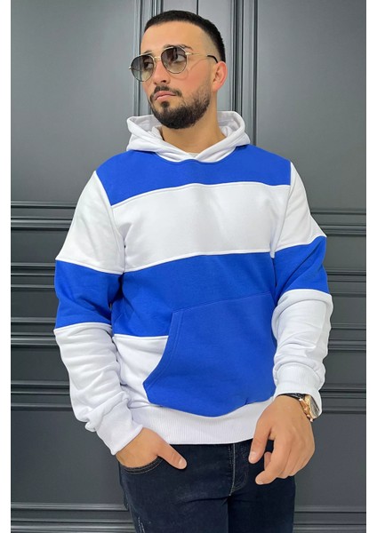 Kapüşonlu Üç Iplik Şardonlu Erkek Sweatshirt