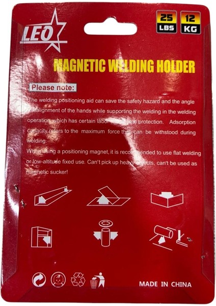 Manyetik Açılı Kaynak Tutucu Mıknatıs 25LBS