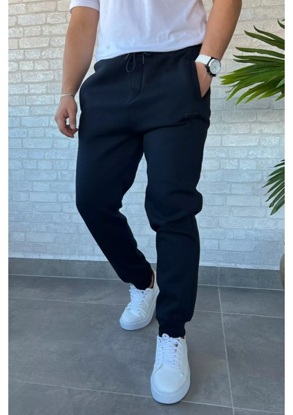 Bel Lastikli Üç Iplik Şardonlu Erkek Eşofman Altı