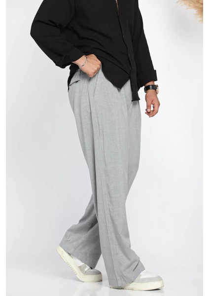 Bez Ayağı Kumaş Baggy Erkek Pantolon P-00012622