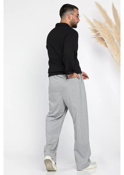 Bez Ayağı Kumaş Baggy Erkek Pantolon P-00012622
