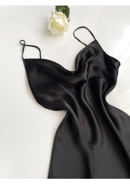 Degaje Yaka Saten Gecelik modelleri