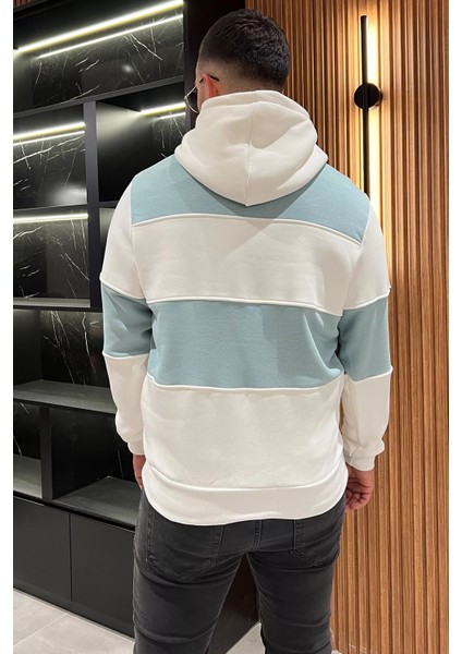 Kapüşonlu Üç Iplik Şardonlu Erkek Sweatshirt