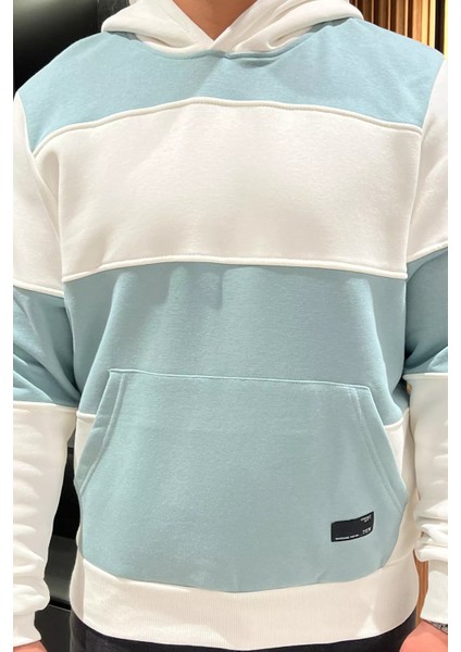 Kapüşonlu Üç Iplik Şardonlu Erkek Sweatshirt