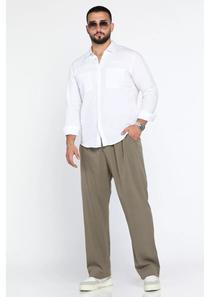 Bez Ayağı Kumaş Baggy Erkek Pantolon P-00012622