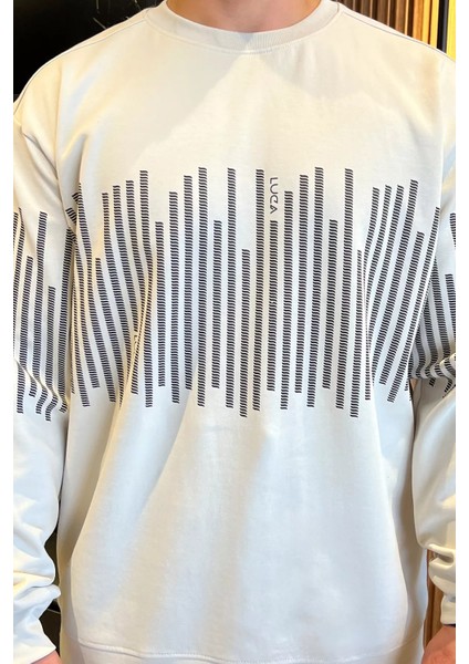 Bisiklet Yaka Baskılı Erkek Sweatshirt fırsatları