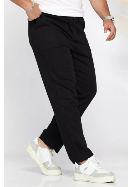 Erkek Kemerli Keten Jogger Pantolon P-00012624