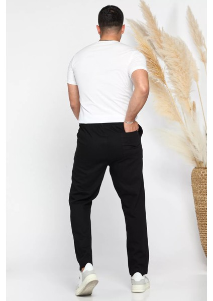 Erkek Kemerli Keten Jogger Pantolon P-00012624