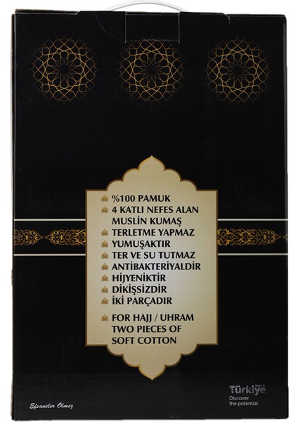 Lüks Müslin Kumaş Hac ve Umre Için Ihram - %100 Pamuk, Terletme Yapmaz, Hafif