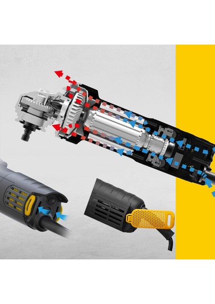 DX37P 750WATT 115MM Profesyonel Avuç Taşlama + 5 Adet Metal Kesme Taşı