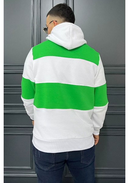 Kapüşonlu Üç Iplik Şardonlu Erkek Sweatshirt