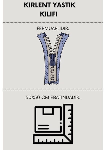 Nakışlı Tekli Kırlent | Pamuklu Kırlent Kılıfı | Kırlent Kılıfı modelleri
