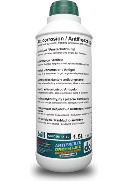 Konsantre - Saf 1.5 Litre Yeşil Antifriz - G11 (Üretim Yılı: 2025)