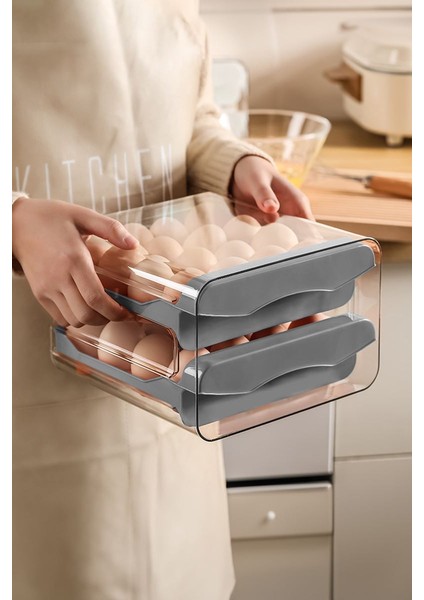32 Bölmeli Plastik Yumurtalık Buzdolabı Düzenleyici Yumurta Saklama Çekmecesi fiyatları