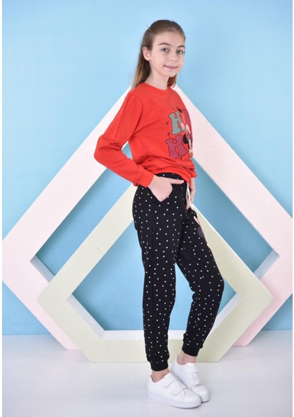 Kız Çocuk Önü Baskılı Eşofman Takımı fiyatları