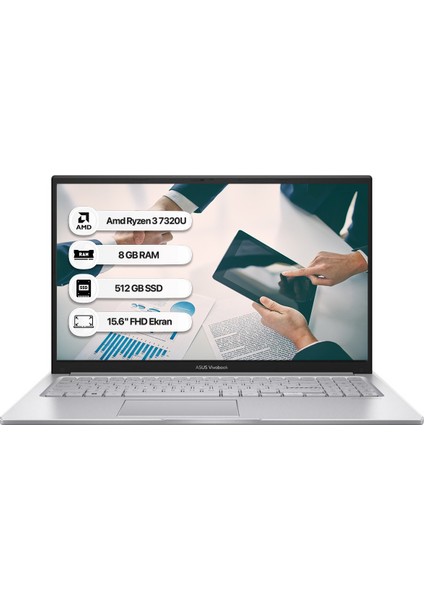 Vivobook Go 15 E1504FA-NJ289 Amd Ryzen 3 7320U 8gb 512 GB SSD Freedos 15.6” Fhd Taşınabilir Bilgisayar