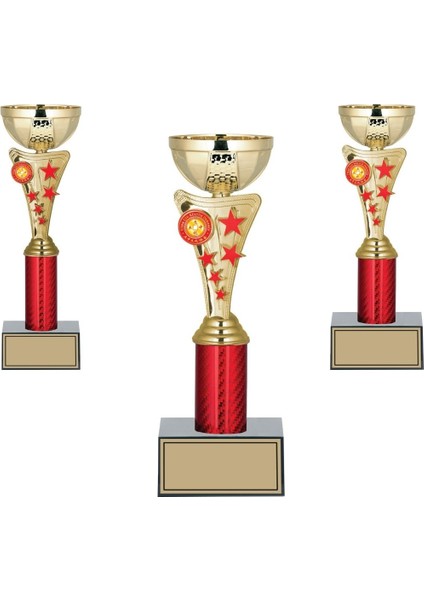 Kişiye Özel Futbol Kupa Takımı-Ödül Kupası-Turnuva Kupası-Kupa Seti-Okul Kupa Takımı-Ödül Kupa Takımı S033 3'lü Takım