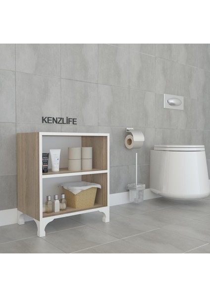 Kenzlife kitaplık tuğçe 068*030*020 crd ayaklı mutfak dolabı banyo ofis ayakkabılık kiler