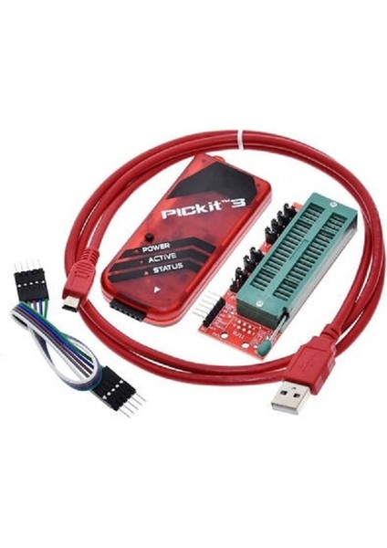 Pickit 3 Pic Programlama Kartı ve Dip Çevirici Adaptör Kartı
