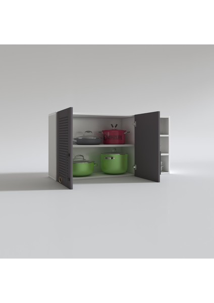 Kenzlife hazır mutfak dolabı maydanoz60 gri mod2 60*120*32 mebran kapak suntalam gövde modelleri