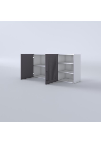 Kenzlife hazır mutfak dolabı maydanoz60 gri mod2 60*120*32 mebran kapak suntalam gövde fırsatları