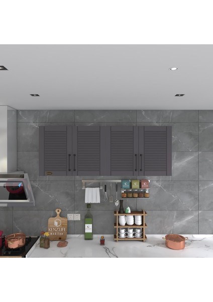 Kenzlife hazır mutfak dolabı havuç60 gri mod2 60*160*32 mebran kapak suntalam gövde fiyatları