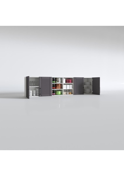 Kenzlife hazır mutfak dolabı bulgur60 gri mod2 60*240*32 mebran kapak suntalam gövde modelleri