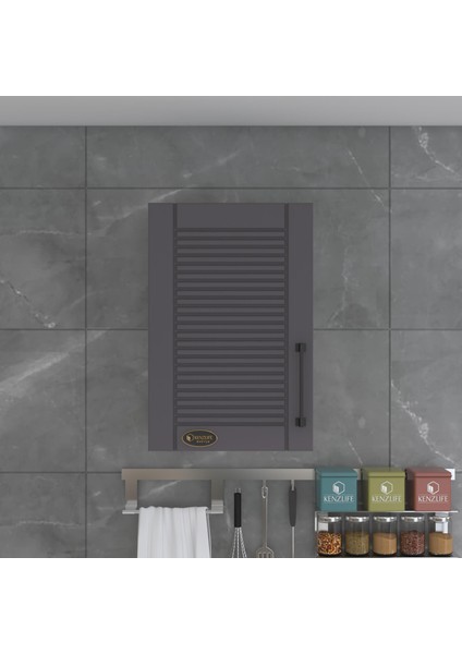 Kenzlife hazır mutfak dolabı bamya60 gri mod2 60*040*32 mebran kapak suntalam gövde fiyatları