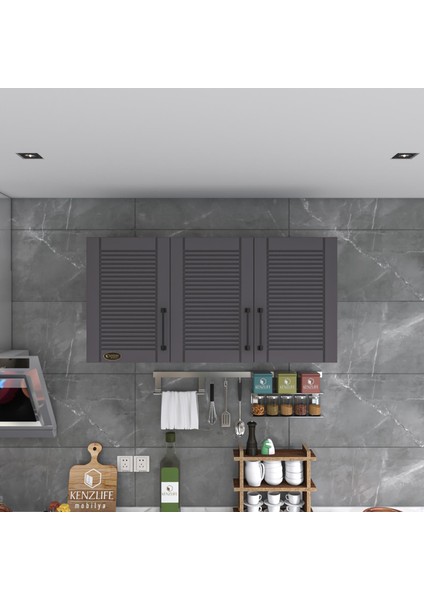 Kenzlife hazır mutfak dolabı mandalina90 gri mod2 90*120*32 mebran kapak suntalam gövde fiyatları