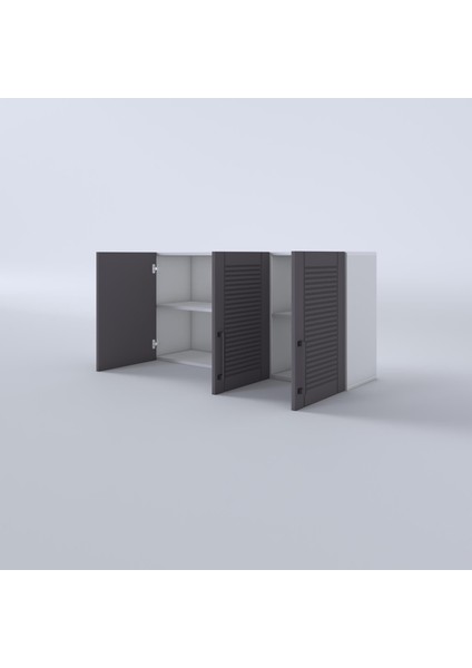 Kenzlife hazır mutfak dolabı limon60 gri mod2 60*120*32 mebran kapak suntalam gövde fırsatları