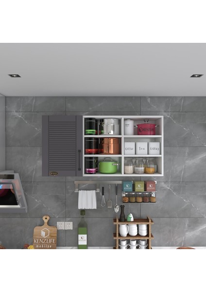 Kenzlife hazır mutfak dolabı pancar60 gri mod2 60*120*32 mebran kapak suntalam gövde fiyatları