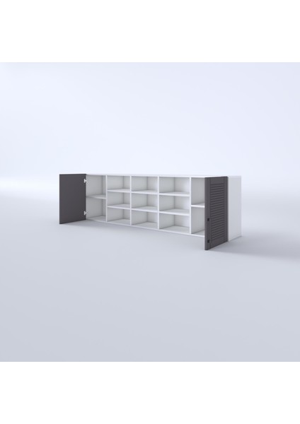 Kenzlife hazır mutfak dolabı nohut60 gri mod2 60*200*32 mebran kapak suntalam gövde