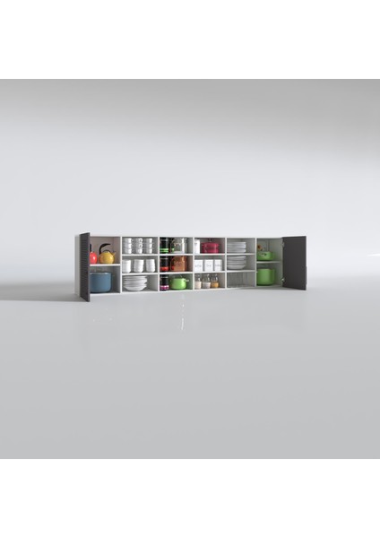 Kenzlife hazır mutfak dolabı kavun60 gri mod2 60*240*32 mebran kapak suntalam gövde modelleri