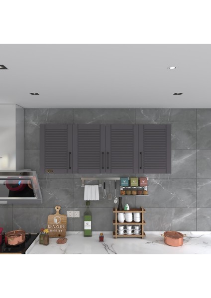 Kenzlife hazır mutfak dolabı soğan90 gri mod2 90*160*32 mebran kapak suntalam gövde fiyatları