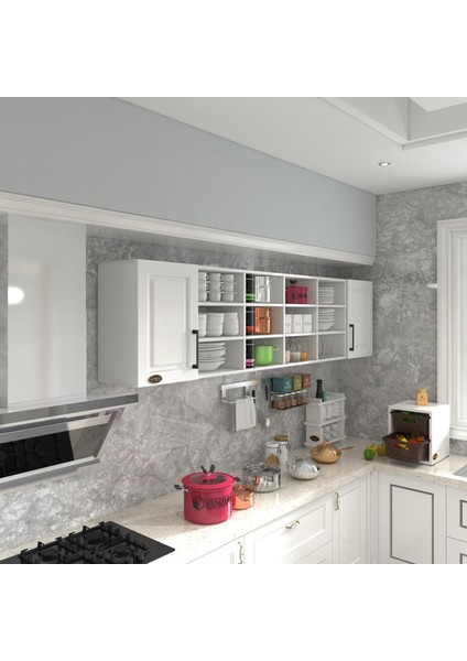 Kenzlife hazır mutfak dolabı kavun90 byz mod1 90*240*32 mebran kapak suntalam gövde