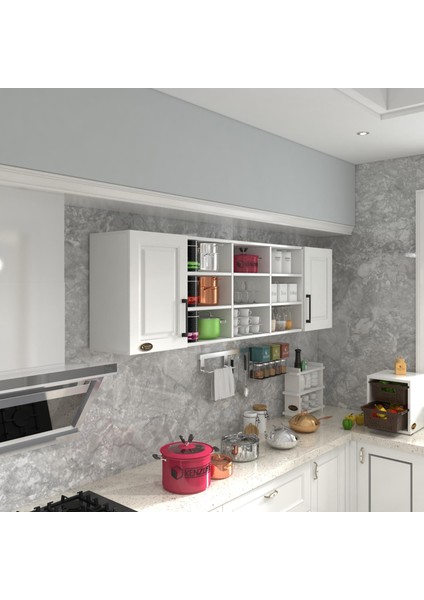 Kenzlife hazır mutfak dolabı nohut90 byz mod1 90*200*32 mebran kapak suntalam gövde