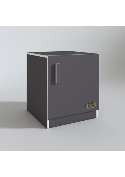 Kenzlife kapaklı mutfak dolabı melek39 gri 039x039x39 banyo ofis komodin (m)
