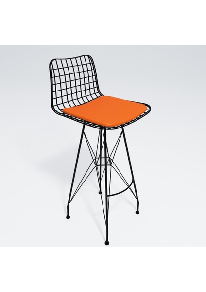 Knsz kafes tel bar sandalyesi 1 li zengin syhtrn 75 cm oturma yüksekliği ofis cafe bahçe mutfak